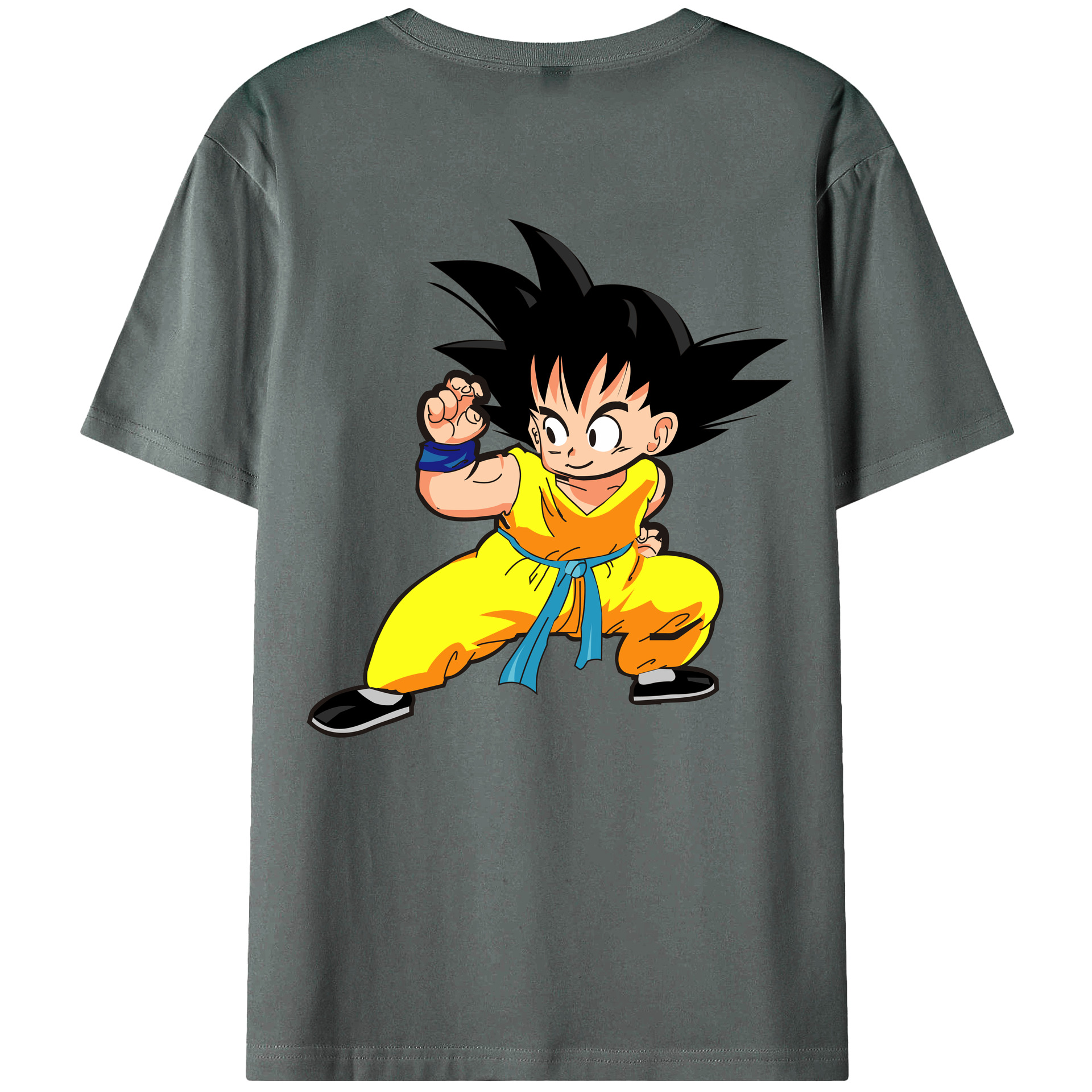 （画像用） ドラゴンボール 孫悟空（そん ごくう）Son Goku カカロット DRAGON BALL Kakarotto 綿100％ メンズ半袖Tシャツ（バックプリント） 通気性